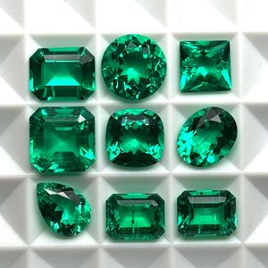 אבני חן HQ 0.3-<span class=keywords><strong>10</strong></span> קראט עם תעודה, אבן אזמרגד סינתטית, אבן אזמרגד קולומביאנית שנוצרה במעבדה בשיטת הידרותרמית, מחיר לקרט - Product Image 1