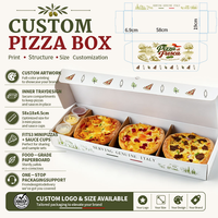 Boîte à pizza et sushi personnalisée à 3 compartiments, en carton alimentaire, écologique, pour emporter, matériaux recyclés, biodégradable