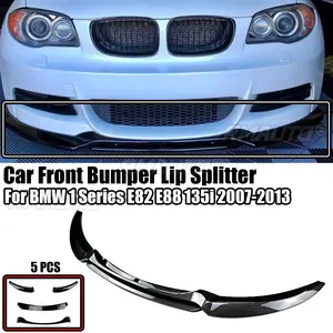 Spoiler de pare-chocs avant pour BMW Série 1 E82 E88 M Sport 2007-2013, 125i 128i 135i 120i, style fibre de carbone - Product Image 1