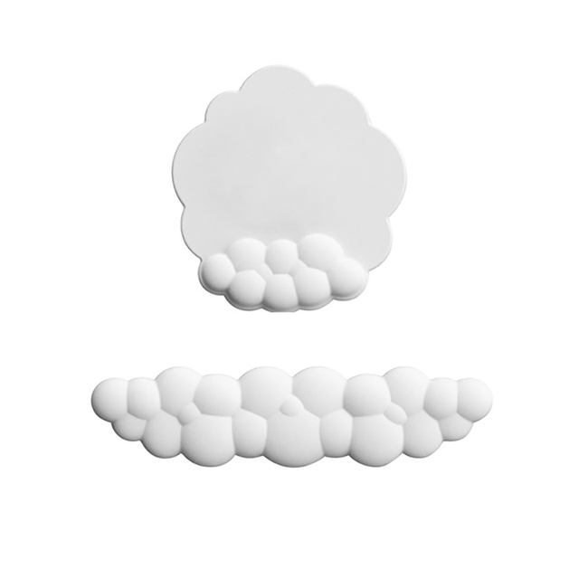 Cute Cloud Soft Comfortable Memory Foam Silicone Keyboard Hand Support Desk Mat Creative Girls Office Anti-slip Large Small Size