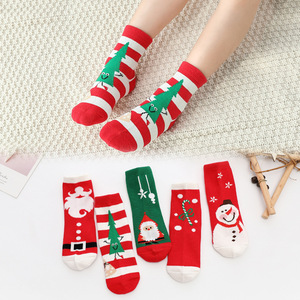 Nouveautés en gros : Chaussettes en coton personnalisées <span class=keywords><strong>de</strong></span> haute qualité, colorées, pour bébés et enfants, chaussettes <span class=keywords><strong>de</strong></span> Noël pour garçons et filles - Product Image 1