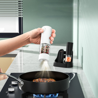 Ensemble moulin à sel et à poivre rechargeable par USB, moulin à sel et à poivre électrique, outils de cuisine avec support de charge