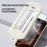 Kit d'application facile pour protecteur d'écran en verre trempé anti-poussière pour iPhone 12 13 14 15 16 17 18 Pro Max Plus