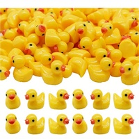 Kotak Misteri Trendy Mini Bebek Resin Bercahaya DIY Figur Bebek Kuning Buatan Tangan Miniatur Bebek Warna-warni untuk Souvenir Pesta