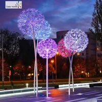 Vente en gros IP65 étanche extérieur RVB LED fibre optique lumières florales-jardin/parc/carré décorations de paysage
