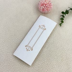 การ์ดอวยพรงานแต่งงานแสตมป์ทองสำหรับเจ้าสาวและเจ้าบ่าวแบบมีลายนูนและการ์ดรูปหัวใจ - Product Image 4