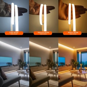 SXZM COB LED Strip, IP67 Waterproof Flexible Tape, 12V/24V, 312 LEDs/m, APP Controlled, Warm/Neutral/Cool White Outdoor <strong>Lighting</strong> - Product Image 4