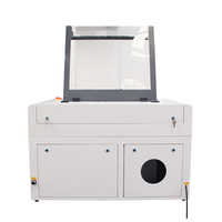 Machine de gravure laser CO2 CNC 4060 50W pour bois, contreplaqué, non-métaux, pierre, caoutchouc, avec rotation à 360 degrés, refroidissement par eau et haute sécurité