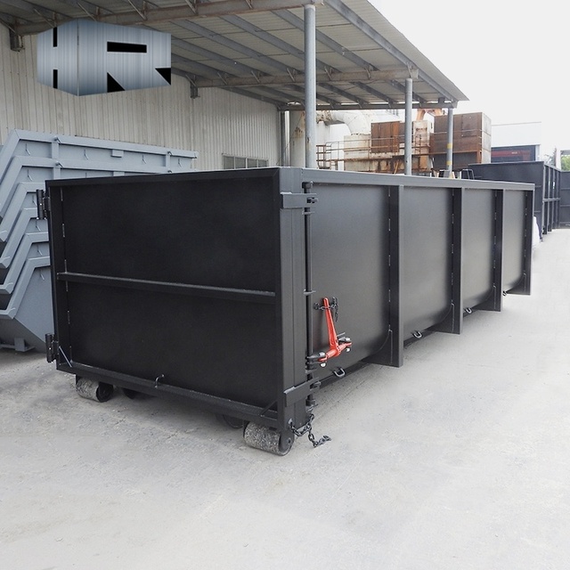 16 Yard Scrap Metal Hook Lift Bins Waste Containers Large Solid Waste Recycling Hook Arm Lift Dumpster Galvanizing Mild Steel