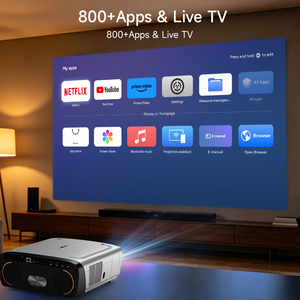 โปรเจคเตอร์ฝาครอบเลนส์ไฟฟ้า 1850ANSI ความละเอียดเนทีฟ 1080p รองรับ 4K ลำโพงคู่ 40W ชิป MT9660 สำหรับธุรกิจ ขายตรงจากโรงงาน - Product Image 6