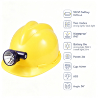 Lampes frontales LED industrielles portables super lumineuses 3W 2600mAh IP68 étanches, faisceau réglable pour casque de chantier, camping, chasse