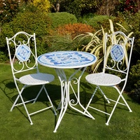 Table et chaises de bistrot décoratives pour jardin, mobilier d'extérieur en métal pour balcon, patio, cour, café