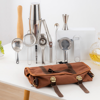 Accessoires pour mélanger les boissons, kit de barman professionnel en acier inoxydable, ensemble de shakers à cocktails dans un coffret, ensemble d'outils de bar, cocktail