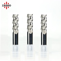 ZANHO 4mm 6mm 8mm 10mm 12mm 3 cannelures en carbure de tungstène fraise en bout personnalisée CNC fraise en métal pour aluminium ODM OEM