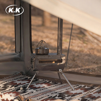 Kawagebo Kamp (KK) Gonflable 9.2 ㎡   / 17.4 ㎡   Tentes de camping gonflables Oxford Glamping Yurt pour la famille avec cheminée