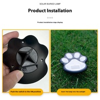 Solaire LED Chien Griffe Lampadaire Étanche Moderne Blanc Chaud ROHS Certifié Étanche à la Pluie pour Extérieur Cour Jardin Décoratif Pelouse