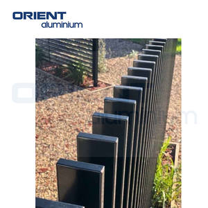 Design moderno doghe verticali cornice di Design perimetrale pannelli da giardino per esterni casa lama decorativa in metallo recinzione lama in alluminio <span class=keywords><strong>Fen</strong></span> - Product Image 6