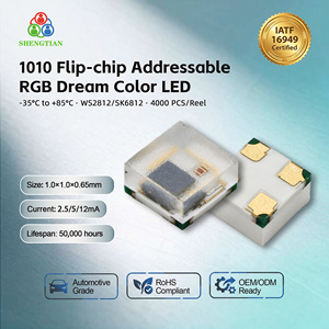 Chip LED RGB direccionable Sanan 1010 de 5V con IC integrado para pantalla de película de cristal transparente - Product Image 1