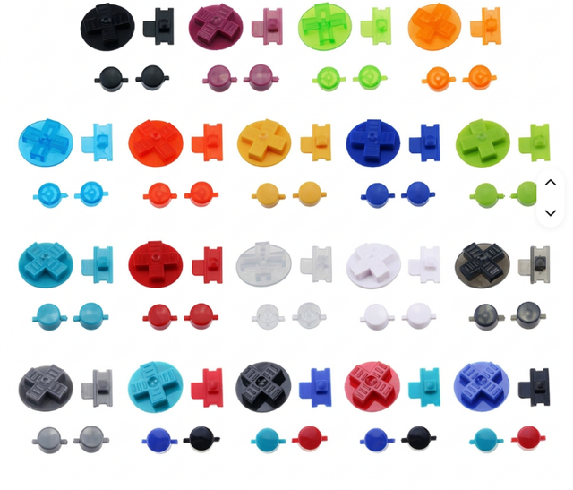Multi Colors DIY Console Repair Parts Accessory Button Sets for GameBoy Classic D-Pad Buttons for GB Repair Part Buttons