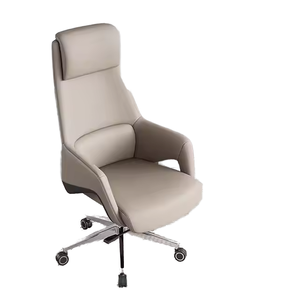 Sedia da Ufficio Direzionale Girevole <span class=keywords><strong>in</strong></span> Vera <span class=keywords><strong>Pelle</strong></span>, Comoda e Resistente, <span class=keywords><strong>con</strong></span> <span class=keywords><strong>Schienale</strong></span> <span class=keywords><strong>Alto</strong></span>, per Ufficio e Sala Riunioni - Product Image 5