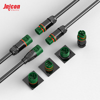 Connecteur Combo Étanche M25 pour Alimentation et Signal, 2+1+5 Broches, Nylon, Verrouillage par Poussée, 15A 300V pour Onduleur Solaire et Stockage d'Énergie