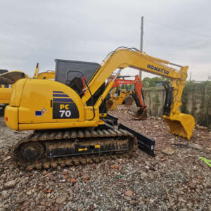 Excavatrice Komatsu Pc70 d'occasion en excellent état, mini-excavatrice Komatsu Pc 70, excavatrice hydraulique sur chenilles, à vendre - Product Image 2