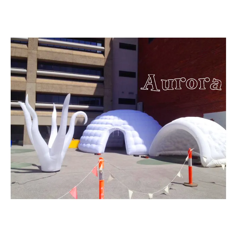 خيمة على شكل قبة كبيرة قابلة للنفخ, خيمة على شكل قبة كبيرة بيضاء مصنوعة من <span class=keywords><strong>أفضل</strong></span> مصنع من البلاستيك المشمع المطاطية