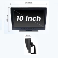 Enregistreur vidéo numérique (DVR) 4 canaux 10,1 pouces pour camion, avec caméra de recul 4 broches et moniteur de vision arrière pour bus, camping-car, remorque, camion