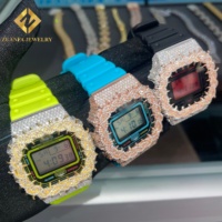 Bijoux de Luxe Montres « Iced Out » VVS Moissanite-Diamant Entièrement Serties DW56000 pour Hommes avec Boîtier et Lunette en Épines Argent 925 – Fabricant