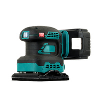 21V Cordless Random Orbital Sander Lithium Battery Rechargeable Square Woodworking Grinding Sander