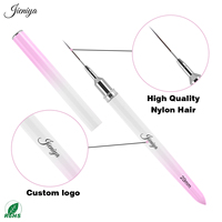 Kit de pinceaux à ongles à manche métallique bicolore, 3 pièces en boîte, pinceau liner de précision, nouvelle arrivée pour la manucure DIY, distributeur