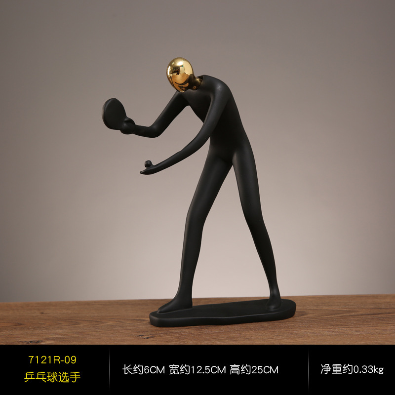 Table tennis player - Golden Head
