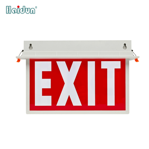 Signalisation d'évacuation de sécurité, éclairage d'urgence LED, panneau d'indication LED en plastique pour sorties de secours - Product Image 1