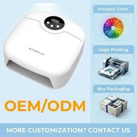 Lampe à ongles UV LED 90 LED OEM ODM Personnalisation de la marque Double longueur d'onde LCD Séchage rapide