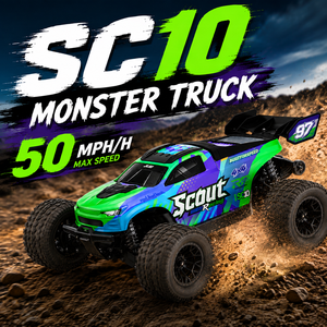 [EU Local Stock]JIUSI SC10 1/10 RC Monster Truck Brushless 3S 70km/h 2.4G 4WD RC Car Brushless <b>Remote</b> <b>Control</b> Off Road Car <b>Toys</b> - Product Image 1
