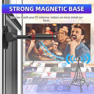 <span class=keywords><strong>Antenne</strong></span> TV numérique intérieure HD DVB <span class=keywords><strong>T2</strong></span> Lanyi 1080P avec gain de 30 dBi, 1,5 VSWR, base magnétique en acier et amplificateur - Product Image 2