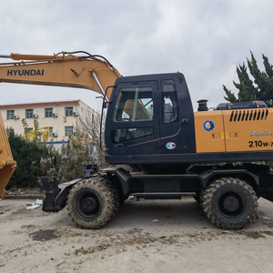 Excavatrice sur chenilles moyenne d'occasion Hyundai R210w-7, 21 tonnes, moteur, boîte de vitesses, pompe, roulement, PLC d'origine, nombreux choix de clients, Shanghai - Product Image 5