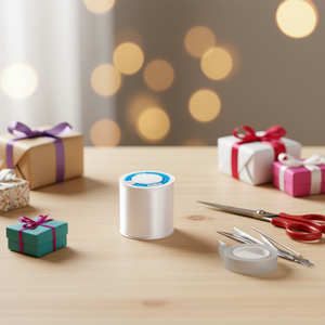 Nastro di raso bianco 7,5 cm 25 iarde D01 - Product Image 2