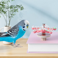 Jouet interactif personnalisé pour oiseaux et perroquets, plateau tournant, jouets sonores à suspendre, accessoires de cage pour animaux de compagnie
