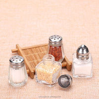Mini 10ml carré verre conteneur bouchon à vis cuisine étagère armoire tiroir porte garde-manger épices organisateur mur stockage Mini verre