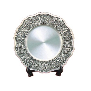 custom logo engraved silver plate trophy metal trophies