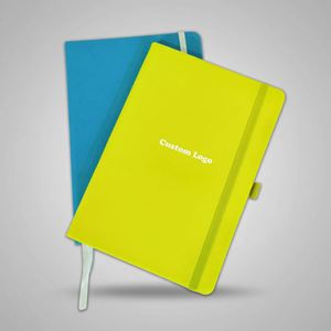 A5 Elegant Organizer Hardcover Personalized Fabric Leather <b>Diary</b> Wellness Journal <b>Notebook</b> with Custom Logo Printing - Product Image 3