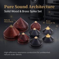 Pieds d'isolation en bois et laiton OEM HIFI, amortisseurs de chocs, pointes de vibration pour lecteur CD, amplificateur, haut-parleur, accessoire audiophile