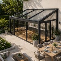 Véranda toutes saisons, véranda de cour 4 saisons, balcon en verre, enclos en verre, alliage d'aluminium sur mesure