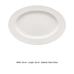 จานเสิร์ฟรูปไข่เดลต้าโบนไชน่า 29 × 20 ซม. รุ่น Gural -6 - Product Image 3