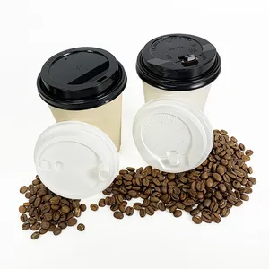 Longworld compostável biodegradável arco cúpula plana cana polpa pet plástico pla kraft café papel copo bebida tampa tampa