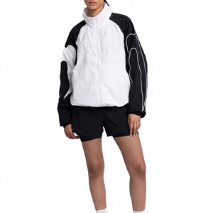 บริการ OEM ออกแบบเสื้อแจ็คเก็ตกันลมสำหรับผู้หญิงสำหรับกิจกรรมกลางแจ้ง เสื้อผ้าสตรีแนวสตรีทแฟชั่น เสื้อแจ็คเก็ตกันลมคุณภาพพรีเมียม - Product Image 1