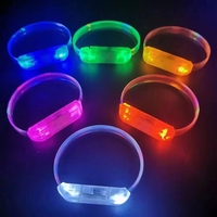 Nouveauté Bracelet LED avec logo personnalisé, activé par le son, bracelet LED clignotant