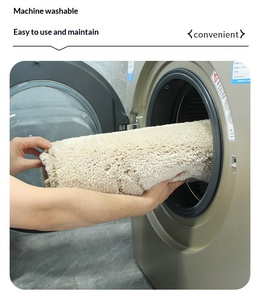 พรมเช็ดเท้าห้องน้ำไมโครไฟเบอร์เนื้อนุ่มสีพื้น ดูดซับน้ำได้ดี ด้านหลังเป็น TPR กันลื่น หนานุ่มพิเศษ หรูหรา - Product Image 4