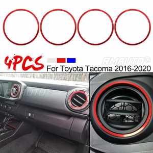 Accesorios para Automóviles de 3 Colores, Cubierta Decorativa para Anillos Interiores/Exteriores del Aire Acondicionado, 4 Piezas para Toyota Tacoma 2016-2020 - Product Image 1